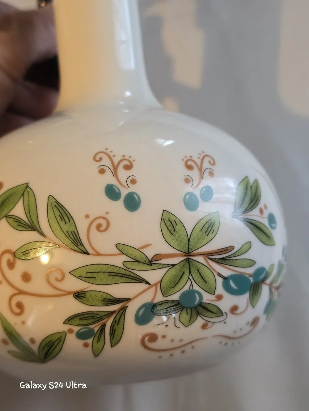 Beautiful Hand Painted Italian Decor Olive Oil Cruet Dispenser Bottle NEW